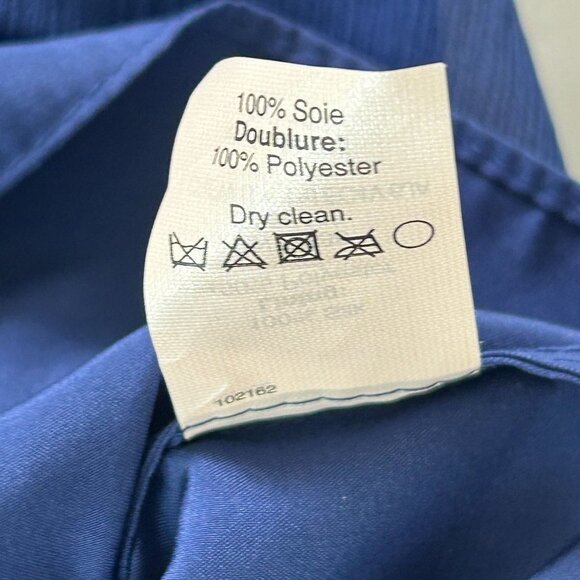 J Crew Kylie Dress Womens Size 2 Royal Blue Silk Chiffon Side Zip Prom Wedding - Picture 10 of 14